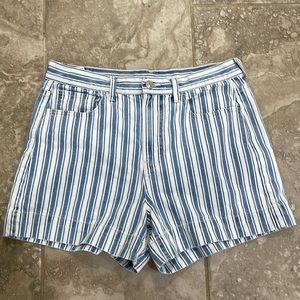 American Eagle Women’s Mom Short Blue and white‎ size 8!